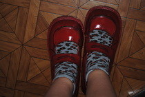 Red Mary Janes