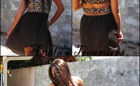 Cheetah Open Back Dress
