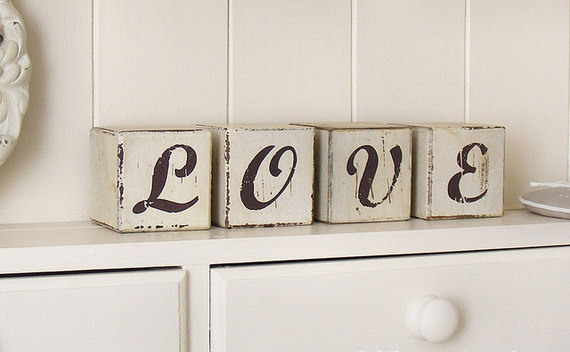 Vintage 'Love' Blocks