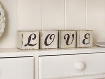 Vintage 'Love' Blocks