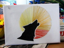 Threaded Wolf & Moon