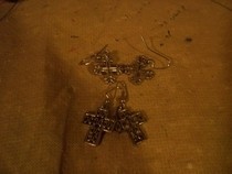 Silver Cross Earrings
