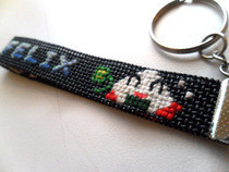 Cross Stitch Personalized Keychain