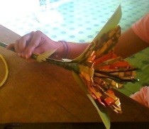Flower Made From Paper Covered With Cellophane