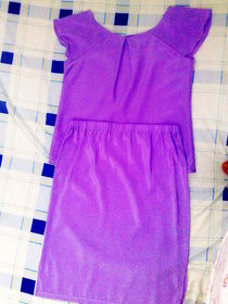 Lavender Blouse And Skirt 