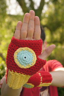Crocheted Iron Man Gloves