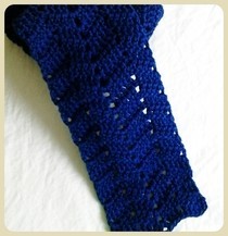 Navy Chevron Scarf