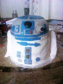 R2d2 Birthday Cake.