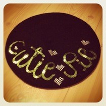 Cutie Pie   Autum Beret With Bling