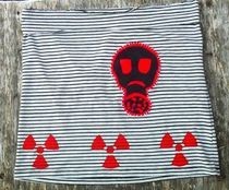 Shotgun Shells & Gasmask Striped Miniskirt