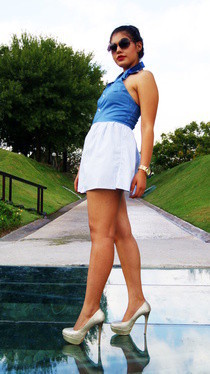Backless Dress Out Of Two Shirts.