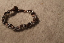 Simple Ribbon & Chain Bracelet