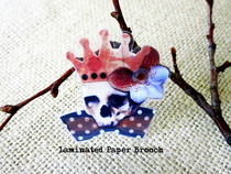 Brooch   Laminated Collage Wearable Art