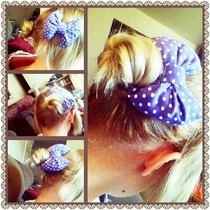 Purple Polka Dot Puffy Bow Clip!