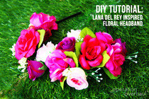 Lana Del Rey Inspired Floral Headband