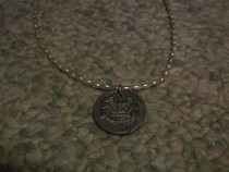 Plastic Quarter Necklace