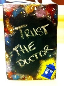Mini Chalkboard Tardis Style