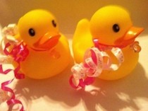 Baby Girl Rubber Ducky Baby Shower  Favors