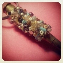 Beaded Bullet Keychain