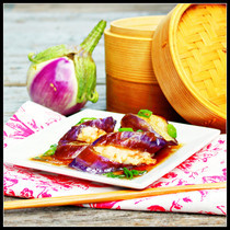 Chinese Shrimp Stuffed Eggplant