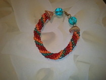 Tropical Beaded Crochet Bracelet