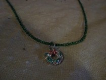 Christmas Wreath Necklace