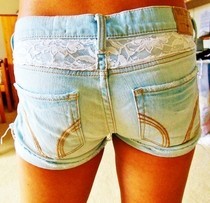 Lace Back Shorts
