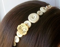 Vintage Button Headband