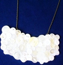 Vintage Button Bib Necklace