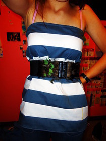 Striped Shirt/Skirt.