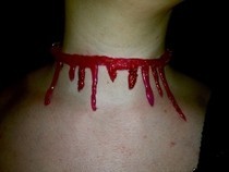 Hot Glue Blood Dripping Necklace