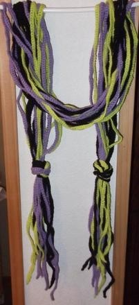 Multistrand Knotted Crochet Scarf