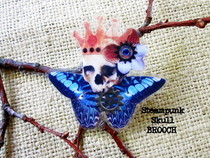 Skull Brooch   Steampunk Prince