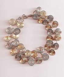 Mixed Metal Egyptian Link Bracelet