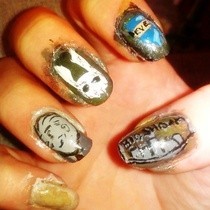Really Messy Bioshock Nails