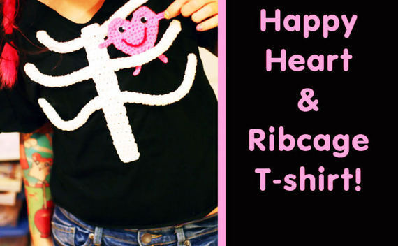 Happy Heart & Ribcage T Shirt