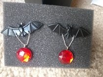 Simple Gothic Bat Earrings
