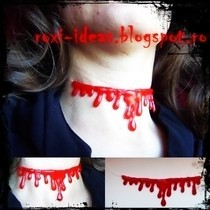 Hot Glue Blood Dripping Necklace