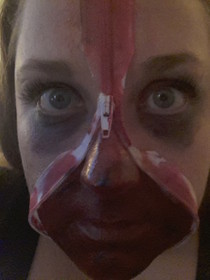 Halloween Un Zipped Face Make Up