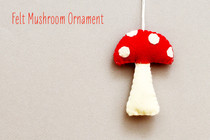 Felt Mushroom Ornament