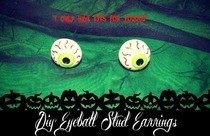 Halloween Eyeball Earring Studs