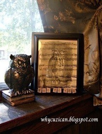 Boo To You  Owl On Vintage Sheet Music