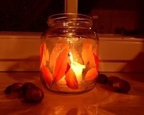 Autumnal Leaves Candle Holder