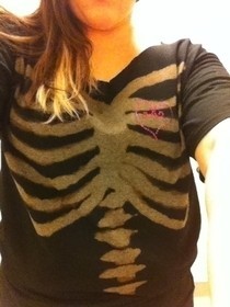 Bleach Print Skeleton Shirt