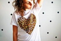 Leopard Heart T Shirt