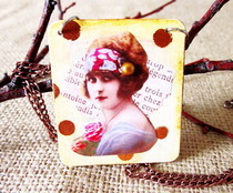 Altered Game Piece Pendant Necklace