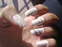 Newspaper Nail Art Using Water!! :)