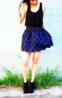 Scalloped Hem Skirt