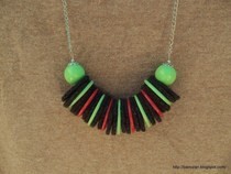 Felt Necklaces From Recycled Clothes