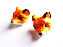 Polymer Clay Fox Earrings 